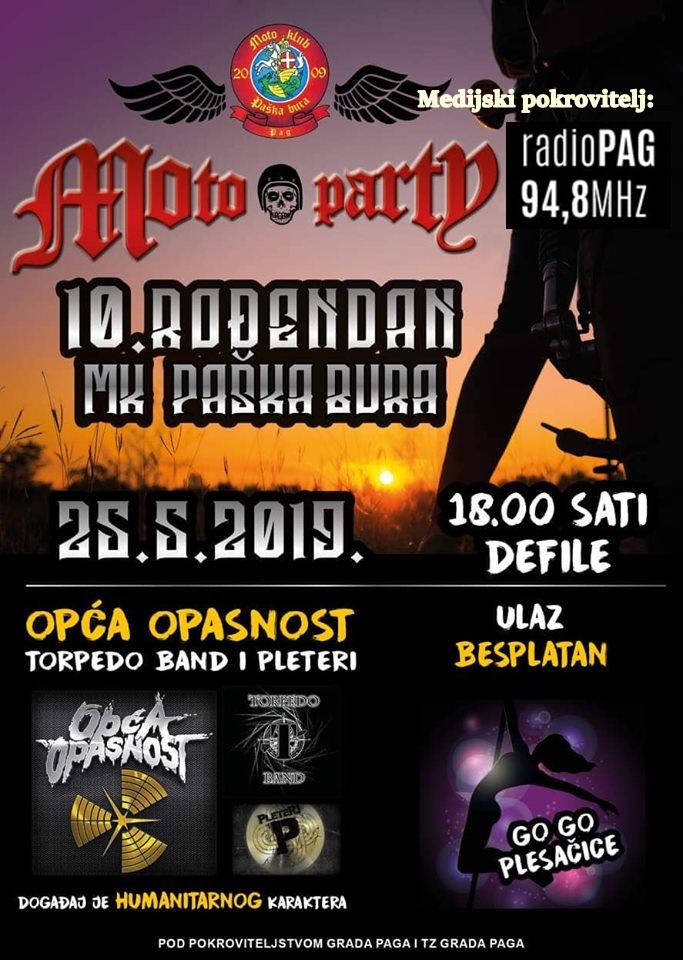 Spektakularni 10. rođendanski party Moto kluba Paška bura