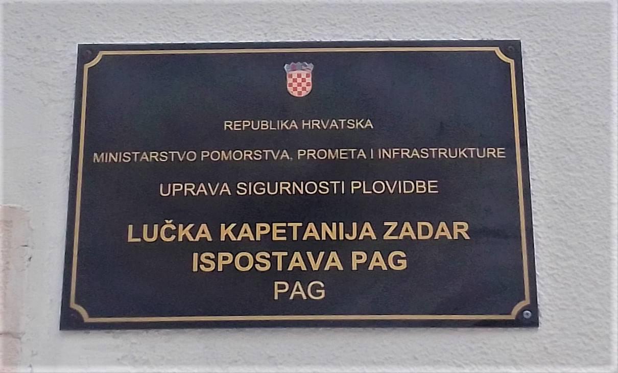 Ured Lučke ispostave u Pagu počet će raditi 15.lipnja