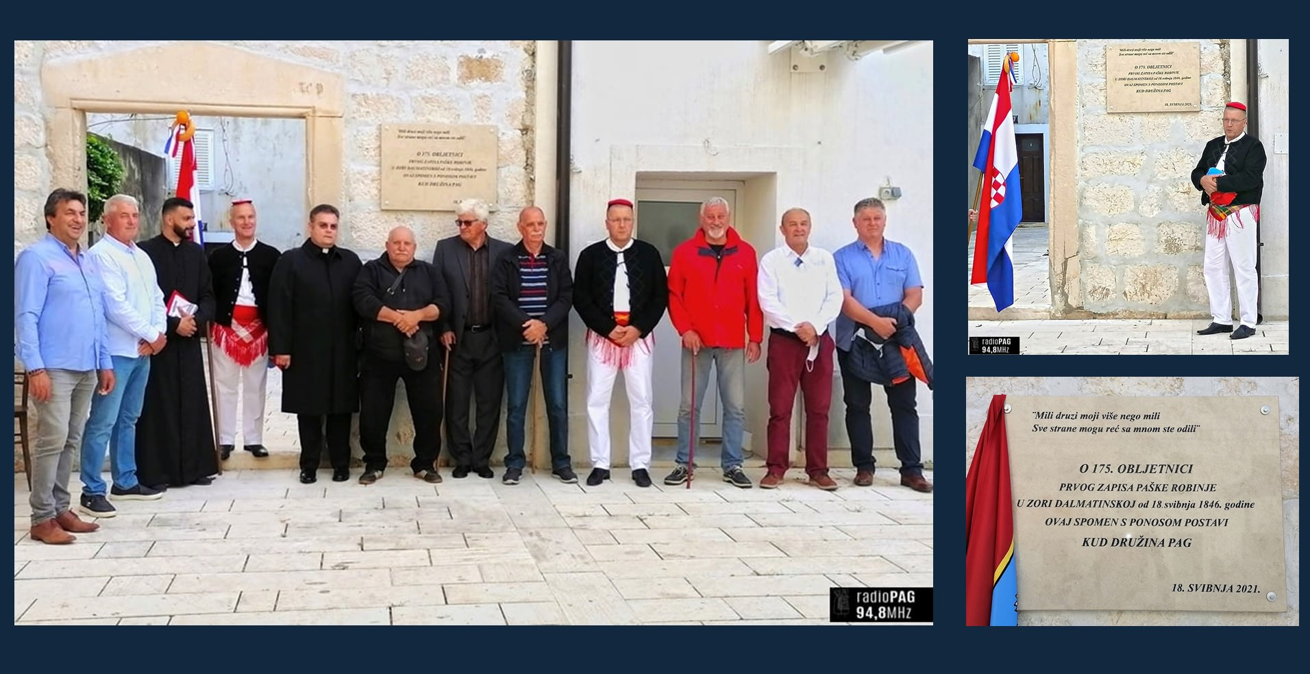 Postavljena spomen ploča u prigodi 175. godina od prvog spomena Paške robinje