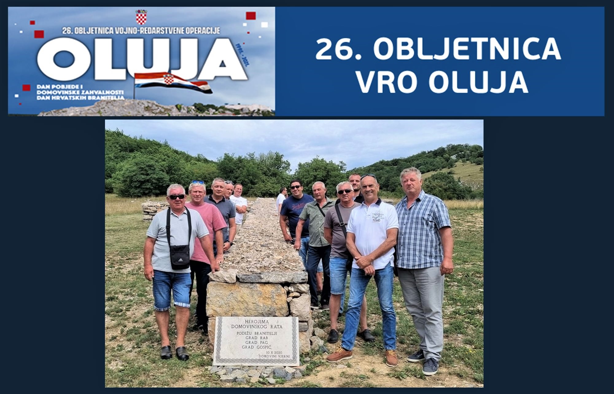 Obilježavanje 26. godina od VRO “Oluja”- Poginuli otočani, Mate Šavar i Milivoj Pogorilić, nikada nisu zaboravljeni
