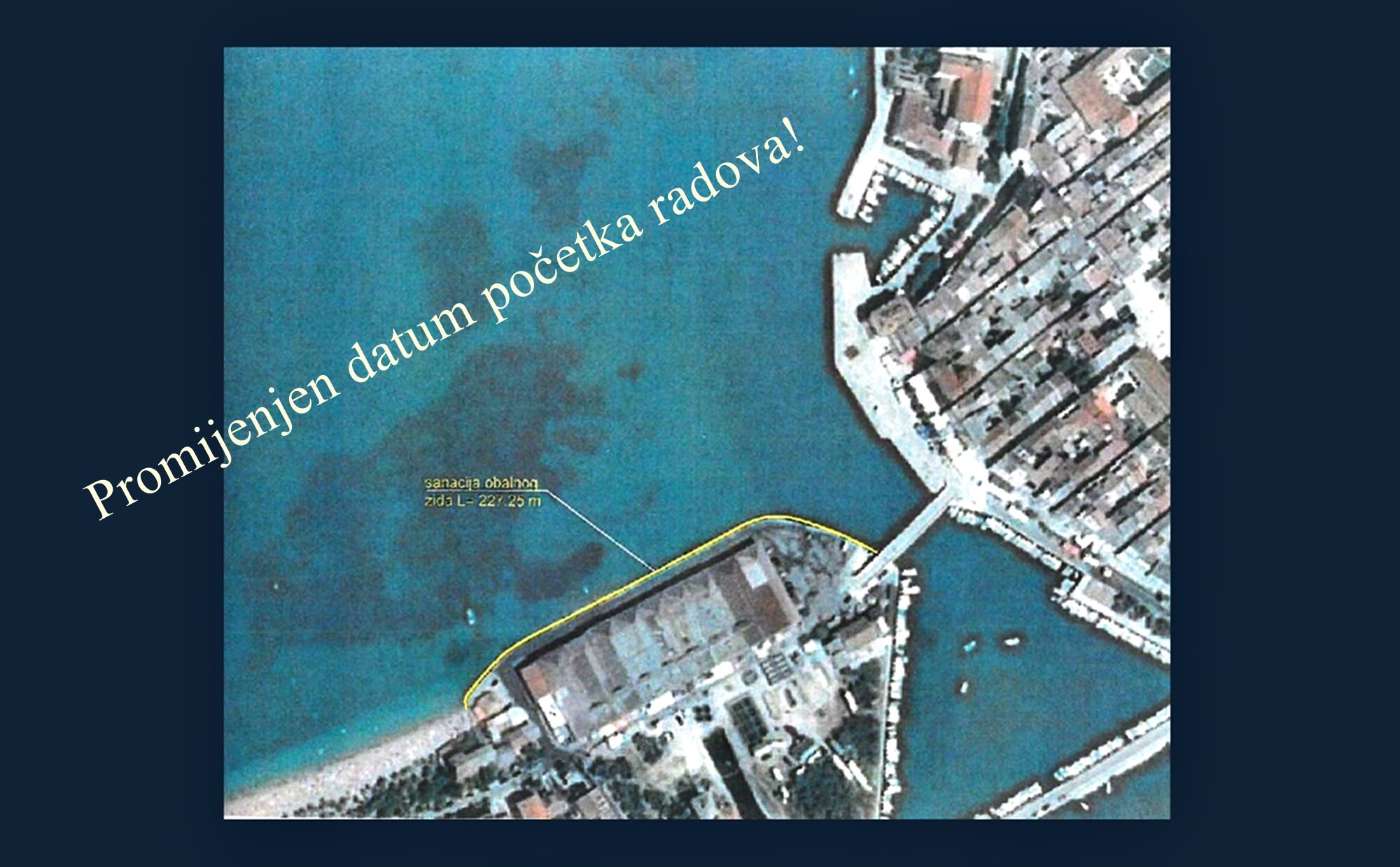 Promjena: Radovi na Staroj rivi neće početi 15. srpnja nego 1. rujna