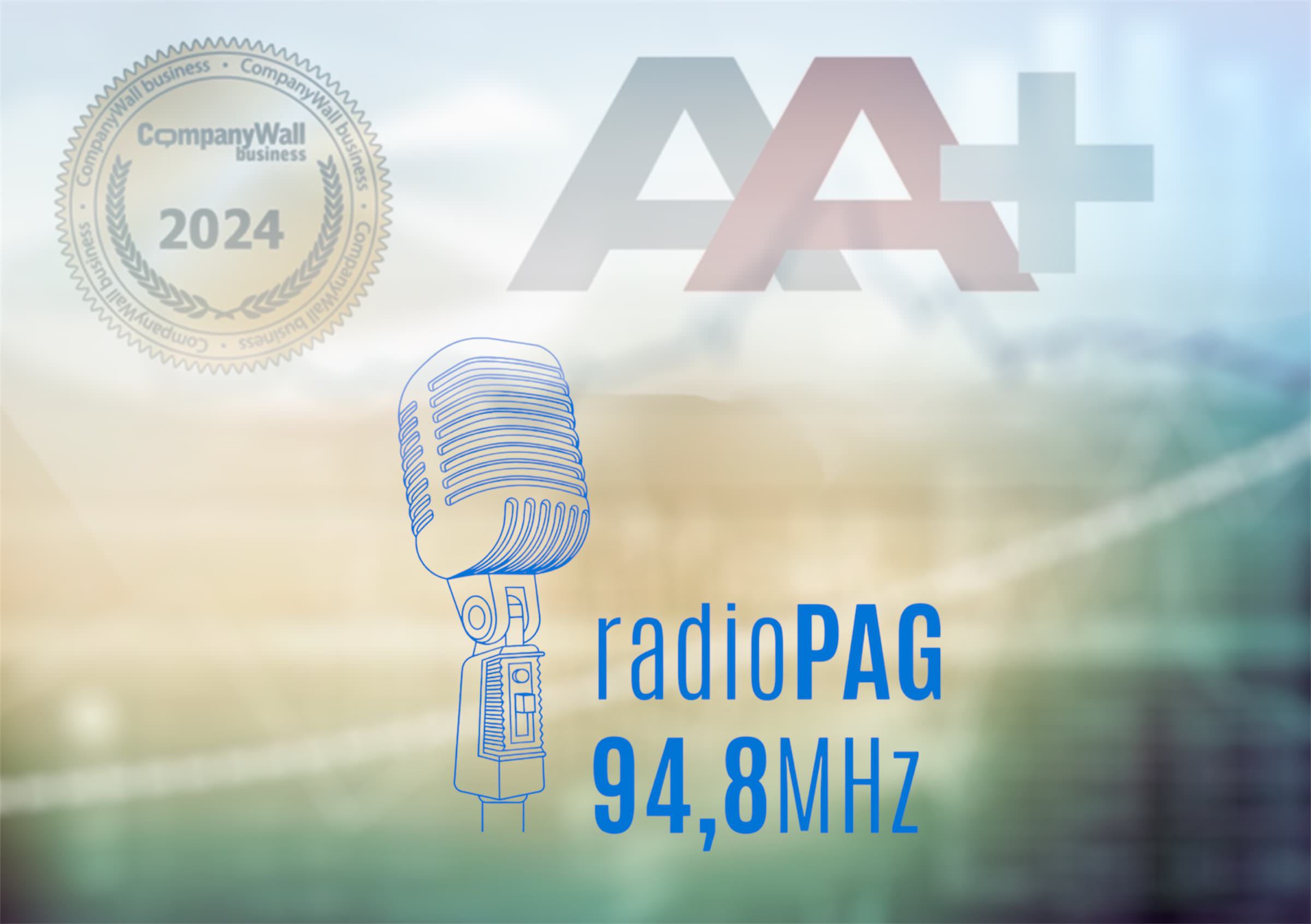 Radio Pag je, za poslovanje u 2024. godini, dobio visoku ocjenu A+