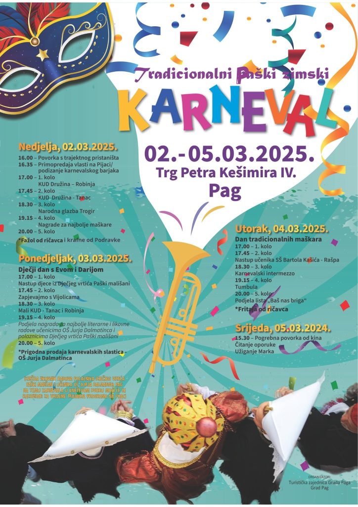 Paški karneval 2025 program