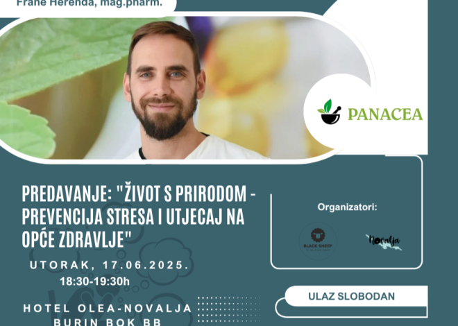 Predavanje u Novalji: Život s prirodom – prevencija stresa i utjecaj na opće zdravlje