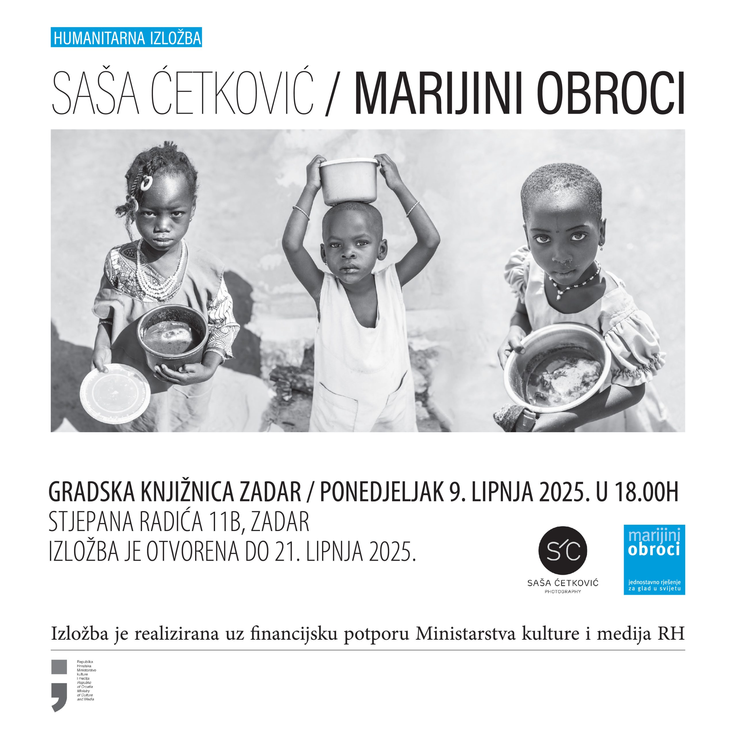 Humanitarna izložbe fotografija „Marijini obroci / Saša Ćetković“ u Zadru