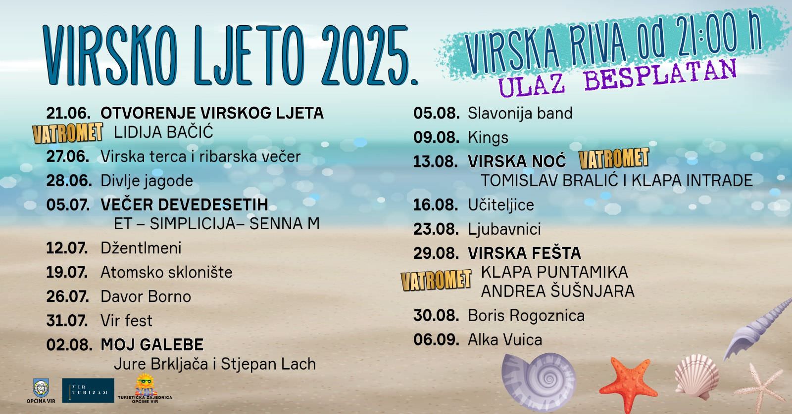 Virsko ljeto 2025. donosi bogat glazbeni program i vrhunsku zabavu