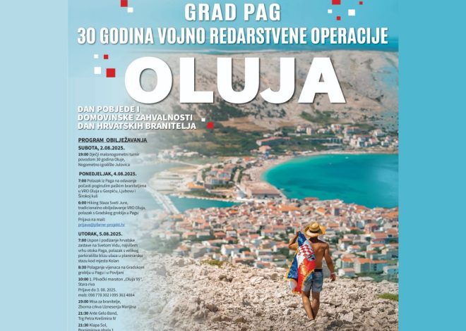 Pag: Obilježavanje 30. obljetnice Vojno-redarstvene operacije OLUJA