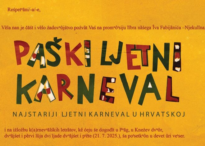 Pag: Promocija knjige Paški ljetni karneval – najstariji ljetni karneval u Hrvatskoj, prof. dr. sc. Ive Fabijanića