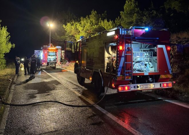Šimuni: Prometna nesreća izazvala požar