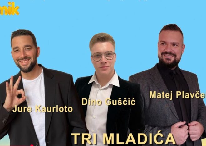 Tri mladića na paškoj rivi