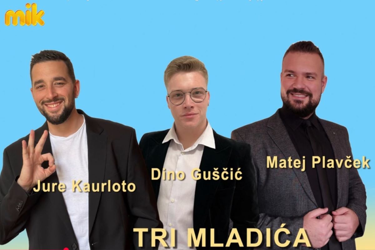 Tri mladića na paškoj rivi