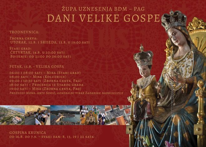 Proslava blagdana Velike Gospe u Pagu