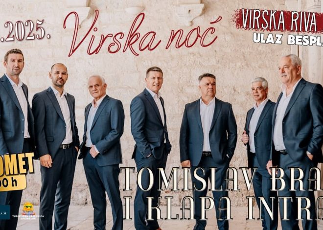 Virska noć – Glazba, tradicija i vatromet u srijedu 13. kolovoza