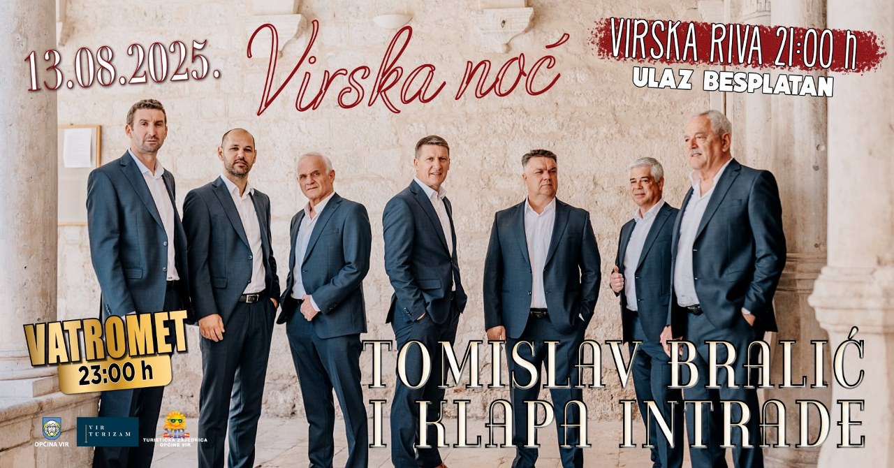 Virska noć – Glazba, tradicija i vatromet u srijedu 13. kolovoza