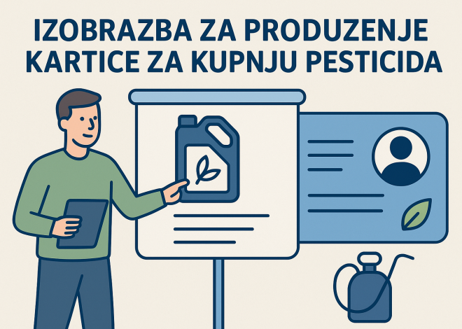 Obavijest – Izobrazba za produženje kartice za kupnju pesticida