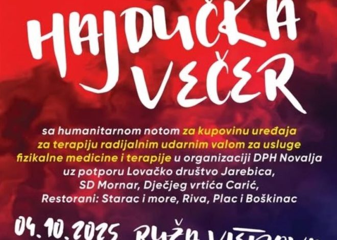 Novalja: Hajdučka večer s humanitarnom notom