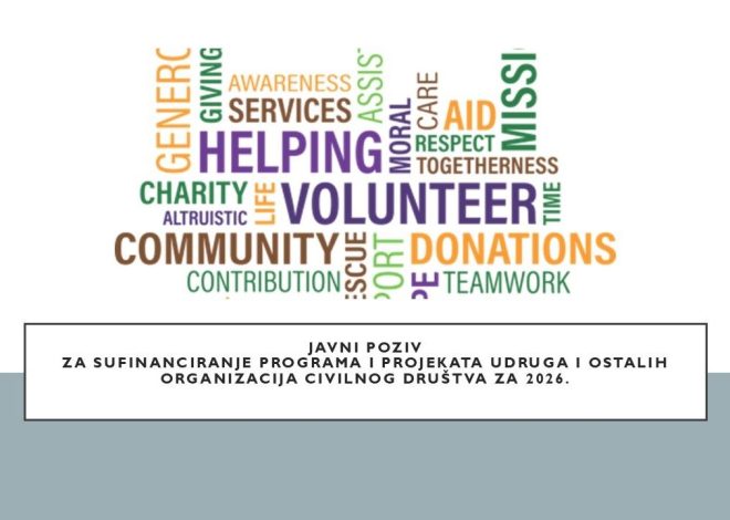 Javni poziv za sufinanciranje programa i projekata udruga i ostalih organizacija civilnog društva na području Općine Kolan za 2026.