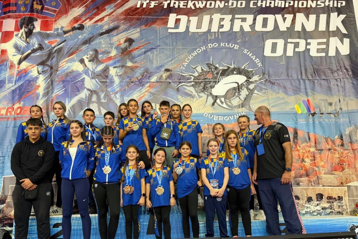 Dubrovnik Open 2025: 13 medalja Taekwon-do kluba Novalja
