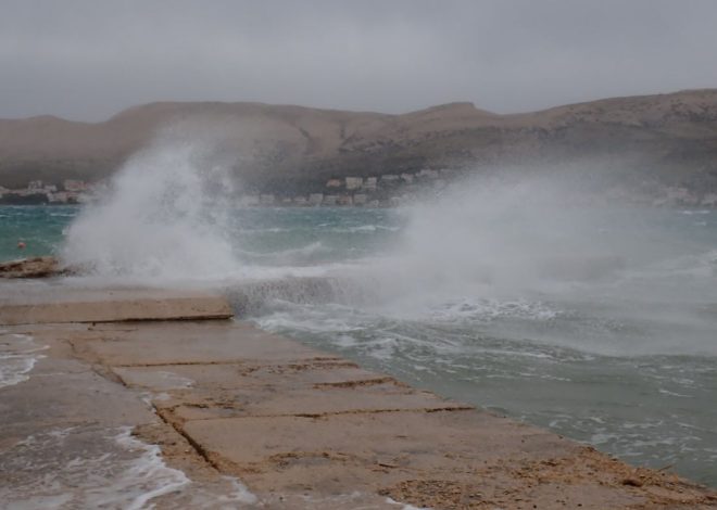 Upozorenje DHMZ-a: Obilna kiša i jaka bura na Jadranu
