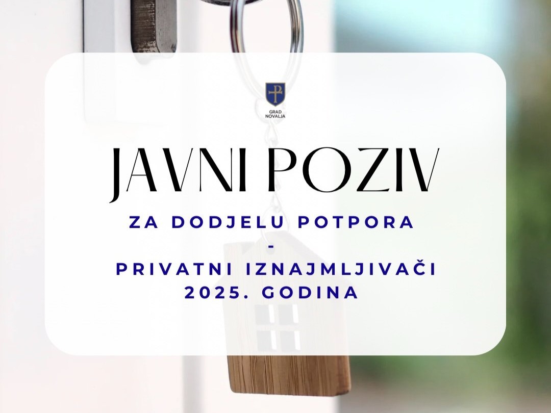 Novalja: Isplate bespovratnih potpora privatnim iznajmljivačima za 2025.