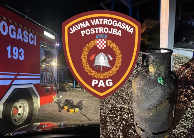 Ugašen požar ugostiteljskog objekta na Paškom mostu