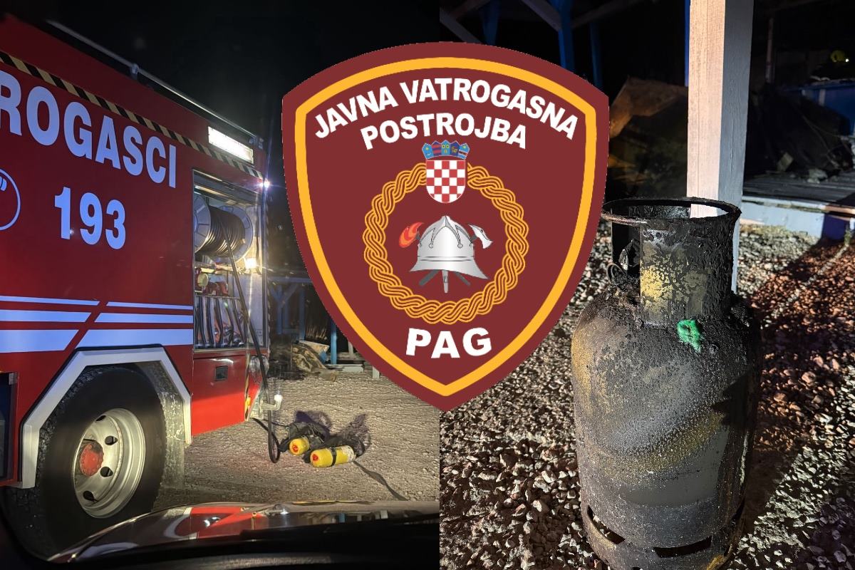 Ugašen požar ugostiteljskog objekta na Paškom mostu