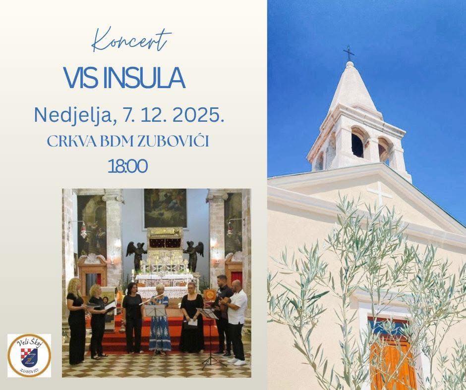 Zubovići: Koncert VIS-a Insula uoči svetkovine Bezgrešnog začeća