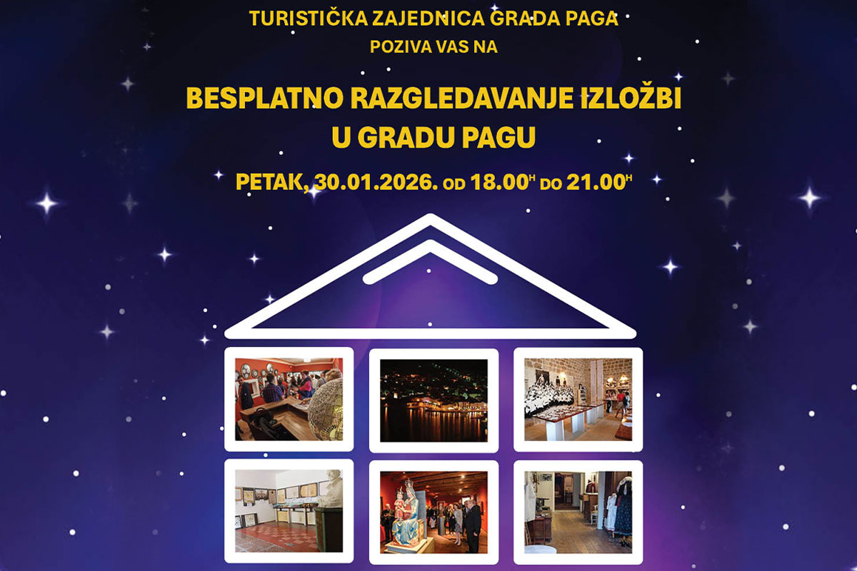 Pag: Besplatno razgledavanje izložbi u Noći muzeja