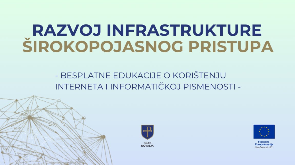 Novalja: Besplatne edukacije o internetu i informatičkoj pismenosti za građane
