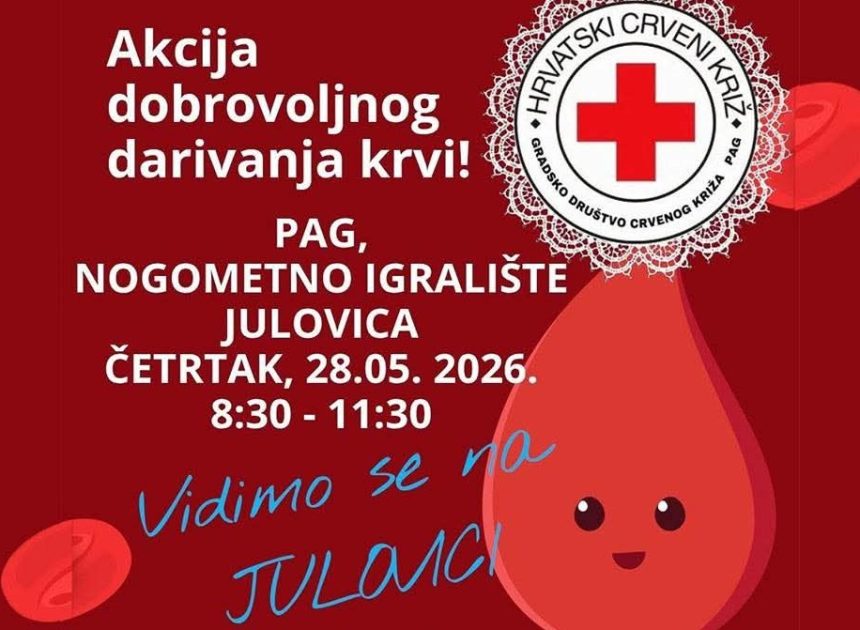 Druga ovogodišnja Akcija dobrovoljnog darivanja krvi u Pagu