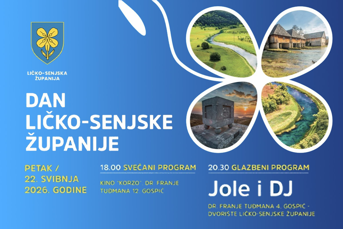 Ličko-senjska županija obilježava svoj dan cjelodnevnim programom