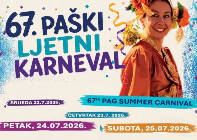 Program događanja 67. paškog ljetnog karnevala.