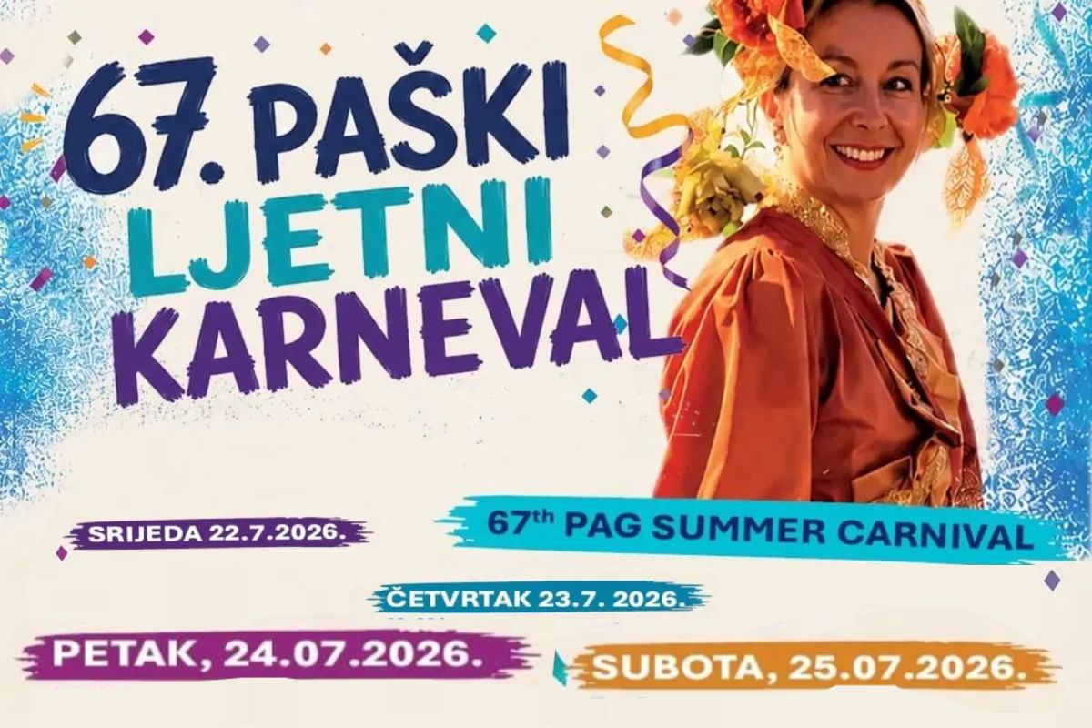 Program događanja 67. paškog ljetnog karnevala.