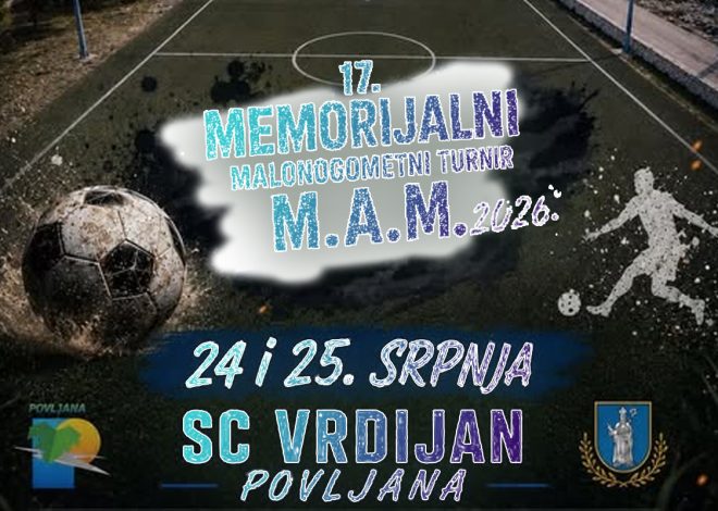 17. Memorijalni malonogometni turnir M.A.M. 2026