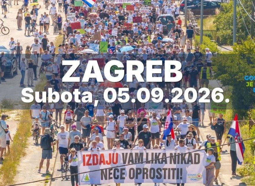 Najavljen prosvijed „Hodaj za Liku, hodaj za Hrvatsku“