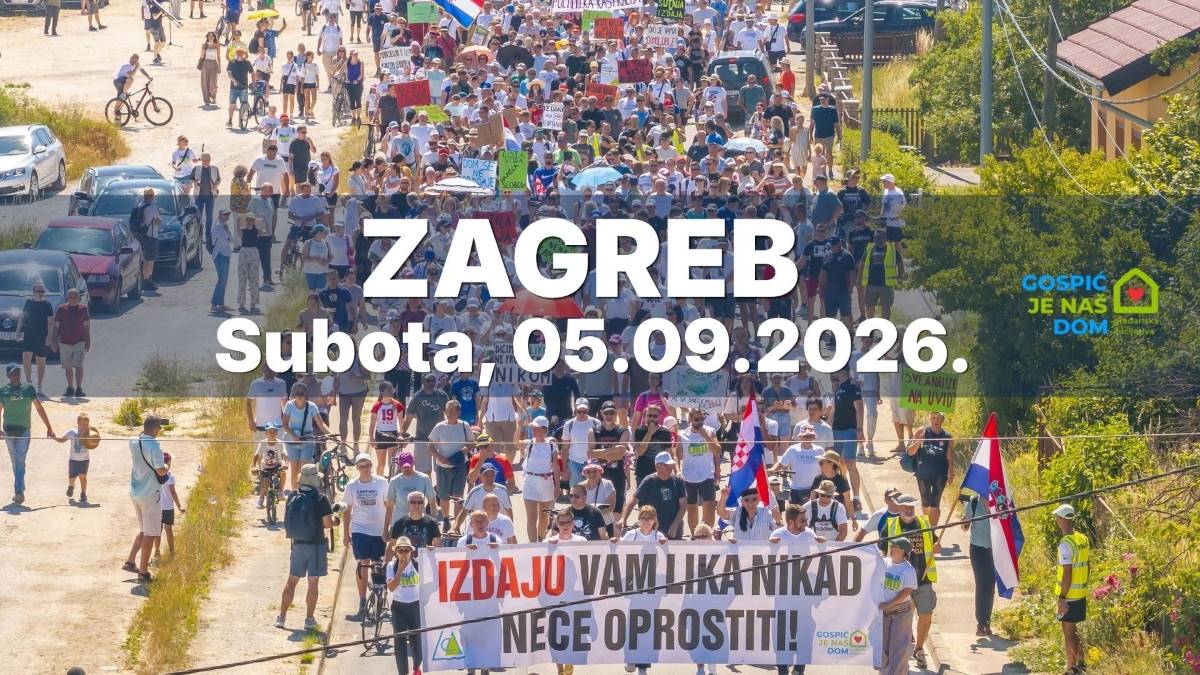 Najavljen prosvijed „Hodaj za Liku, hodaj za Hrvatsku“