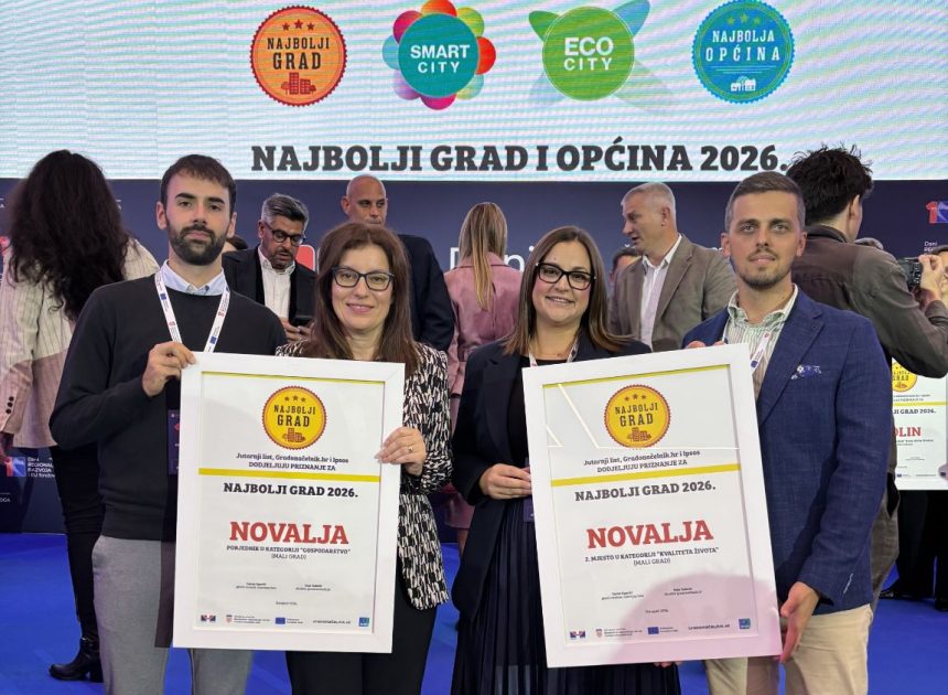 Na 9. izboru za Najbolji grad Novalja najbolja u kategoriji gospodarstva, druga po kvaliteti života