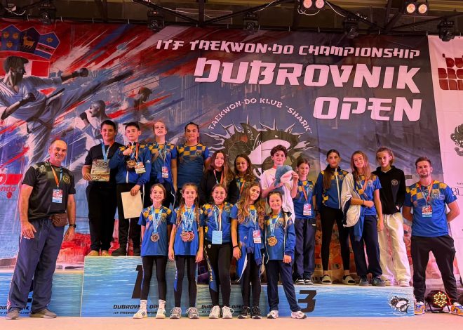 Šest medalja Taekwon-do kluba Novalja na 9. ITF Dubrovnik Open 2026.