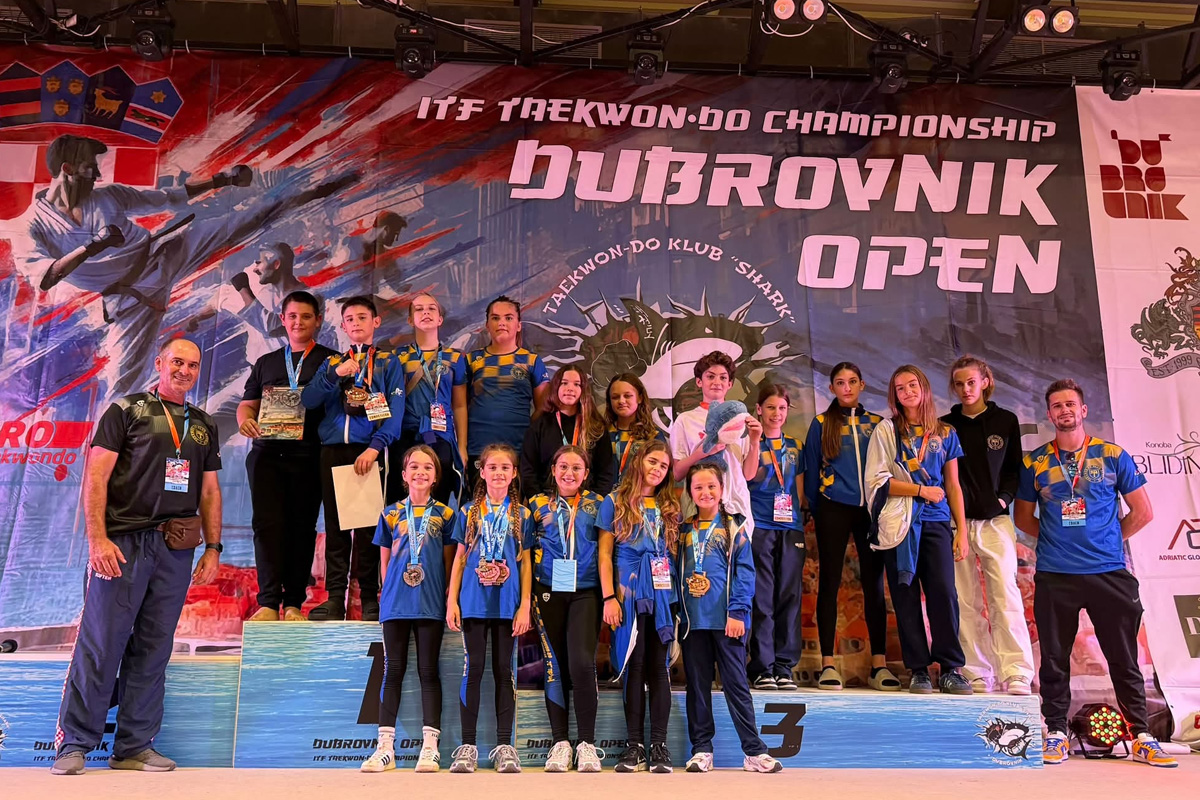 Šest medalja Taekwon-do kluba Novalja na 9. ITF Dubrovnik Open 2026.