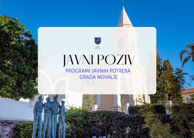 Grad Novalja poziva na prijavu programa i projekata za 2027. godinu